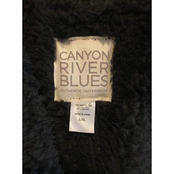 Canyon River Blues Vest Womens L / XL Black Faux Suede & Faux Fur Lined Vest - Picture 4 of 10